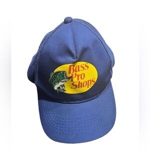 Bass Pro Shops Hat Mesh Adjustable Trucker Fishing Baseball Outdoor Cap Blue